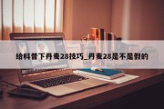 给科普下丹麦28技巧_丹麦28是不是假的