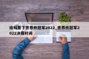 给科普下世界杯冠军2022_世界杯冠军2022决赛时间