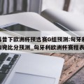 给科普下欧洲杯预选赛G组预测:匈牙利vs立陶宛比分预测_匈牙利欧洲杯赛程表